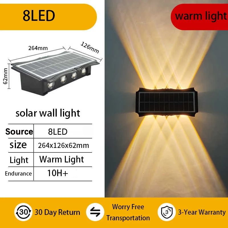 SolarGlow Waterproof Up And Down LED Outdoor Wall Light 10