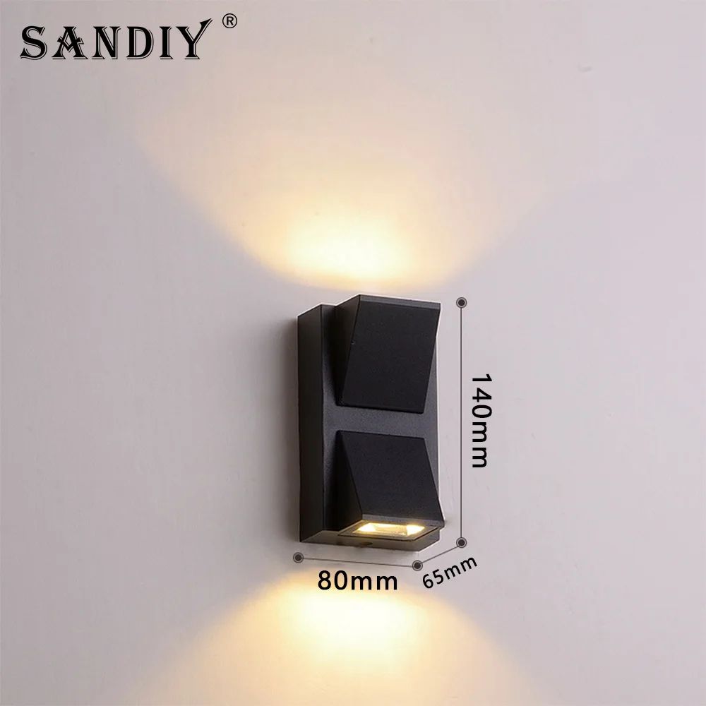 SANDIY IP65 Outdoor LED Wall Lamp Up Down Exterior Light 7