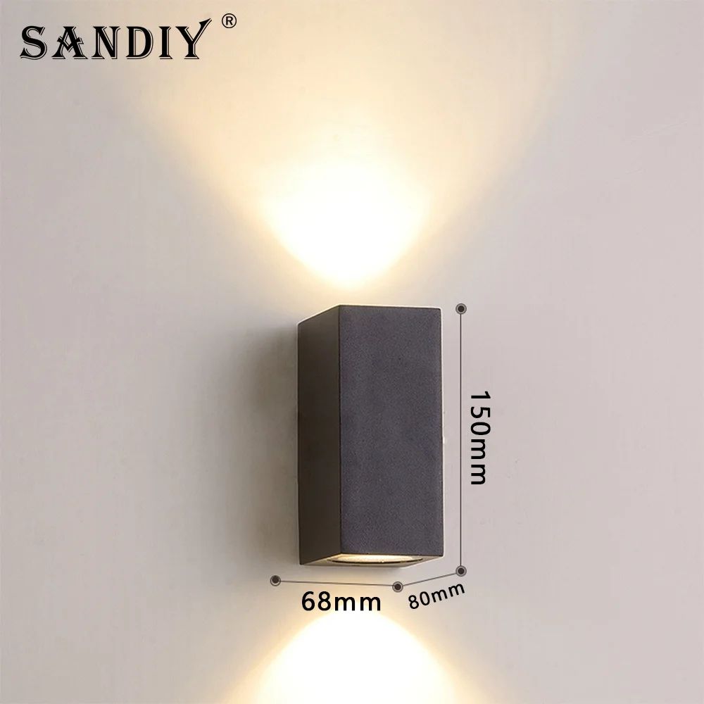 SANDIY IP65 Outdoor LED Wall Lamp Up Down Exterior Light 8