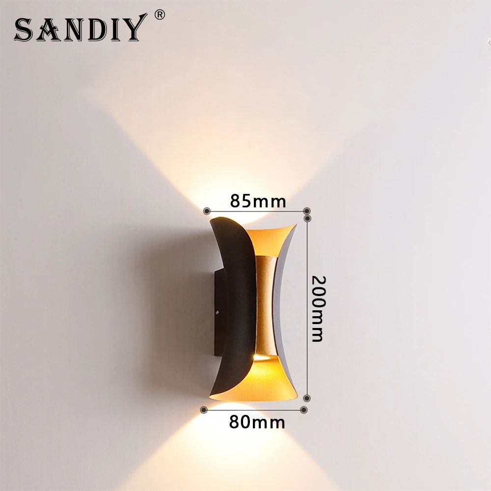 SANDIY IP65 Outdoor LED Wall Lamp Up Down Exterior Light 9