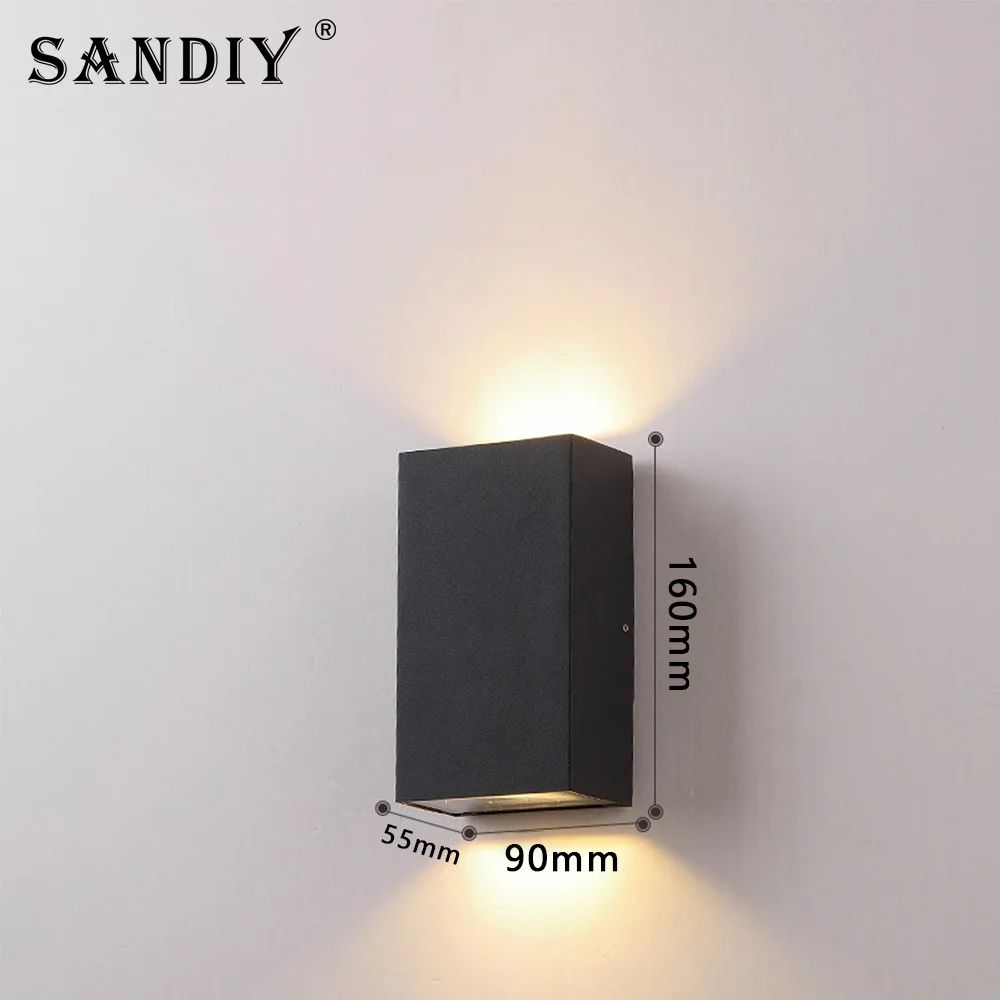 SANDIY IP65 Outdoor LED Wall Lamp Up Down Exterior Light 12
