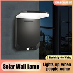 flexbright solar motion sensor wall light ip65 waterproof folding led