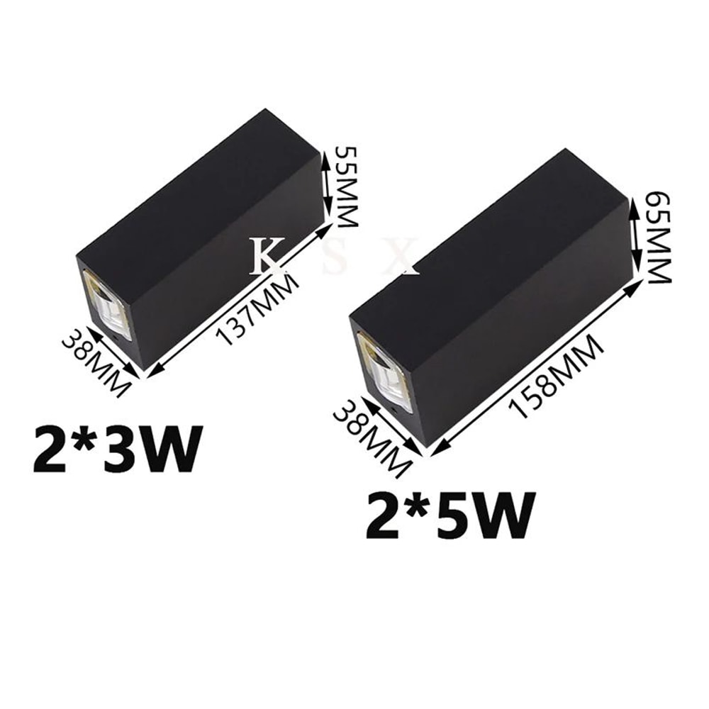 LumaGuard Waterproof LED Wall Light Modern Outdoor Porch Garden Sconce IP65 1