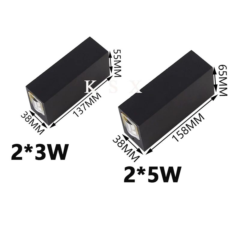 LumaGuard Waterproof LED Wall Light Modern Outdoor Porch Garden Sconce IP65 1