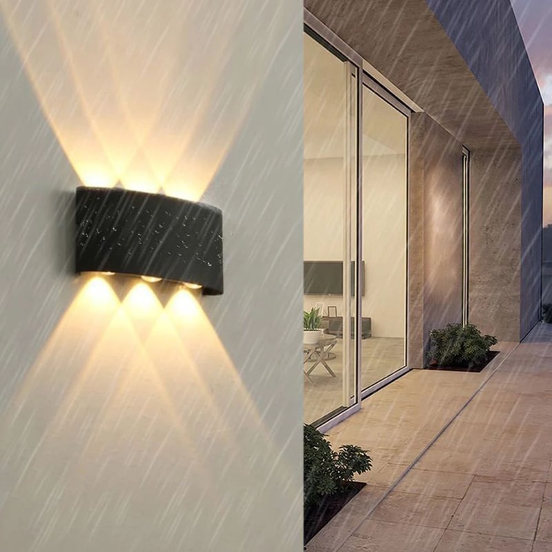 AeroGlow Waterproof Outdoor Wall Lamp Modern Aluminum Exterior Light Fixture 1