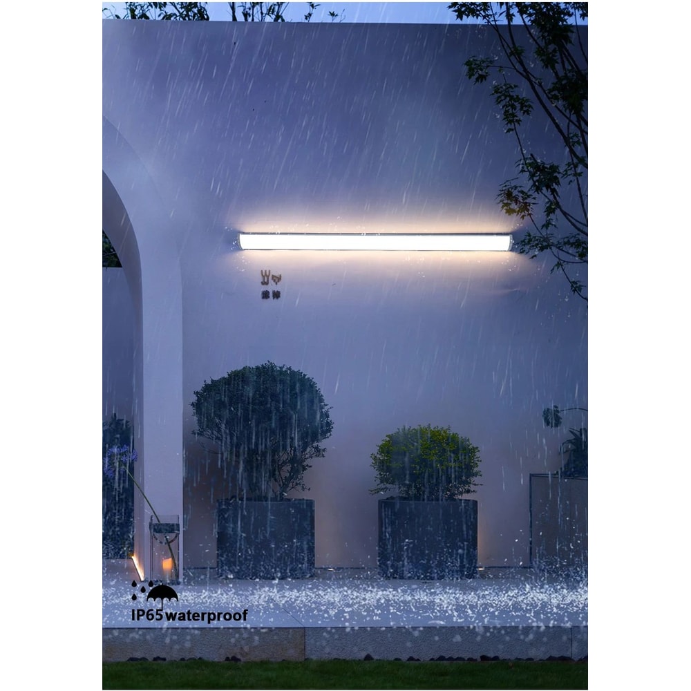 LumaLine Modern Outdoor LED Wall Light IP65 Waterproof Long Strip Sconce 4