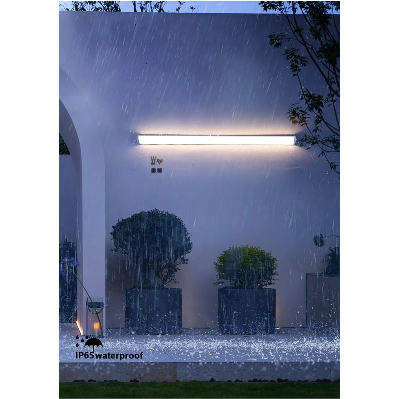 LumaLine Modern Outdoor LED Wall Light IP65 Waterproof Long Strip Sconce 4