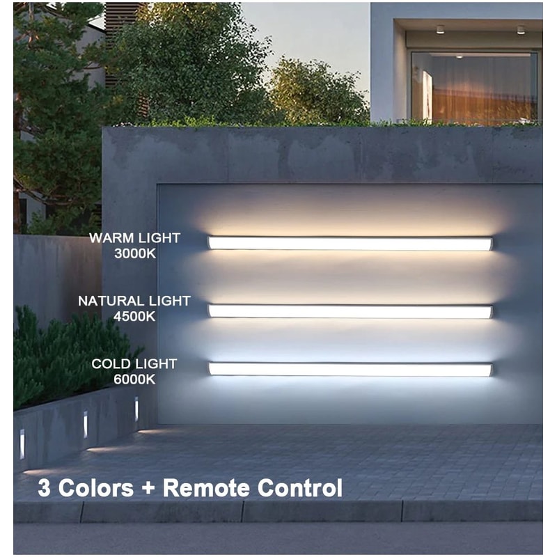 LumaLine Modern Outdoor LED Wall Light IP65 Waterproof Long Strip Sconce 5