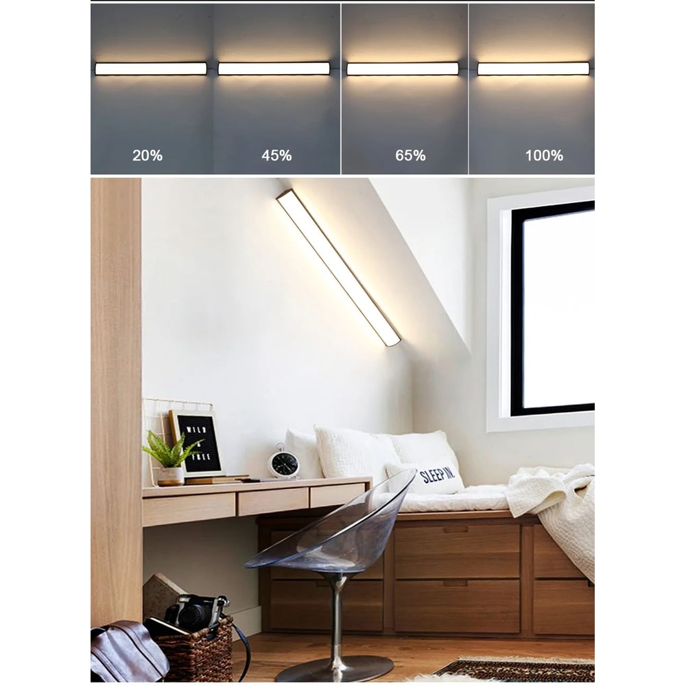 LumaLine Modern Outdoor LED Wall Light IP65 Waterproof Long Strip Sconce 6