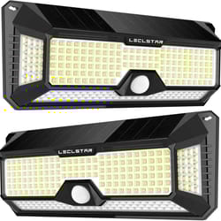 solar led outdoor wall light with motion sensor - ultra-bright 268 led waterproof garden & security lamp