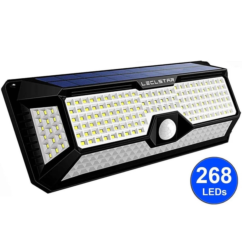 Solar LED Outdoor Wall Light With Motion Sensor UltraBright 268 LED Waterproof Garden Security La 3