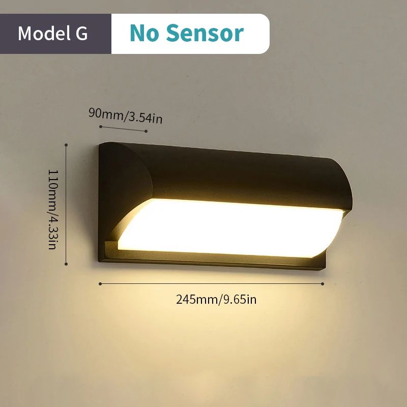 SecureGlow IP66 Motion Sensor Outdoor Wall Light Waterproof LED Porch Garden Lamp 10