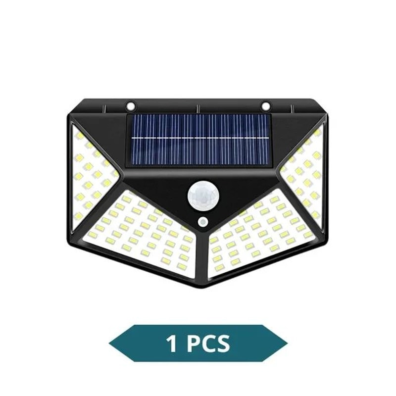 SolarMax 100LED Solar Wall Light With Motion Sensor Outdoor Waterproof Security Lighting 7