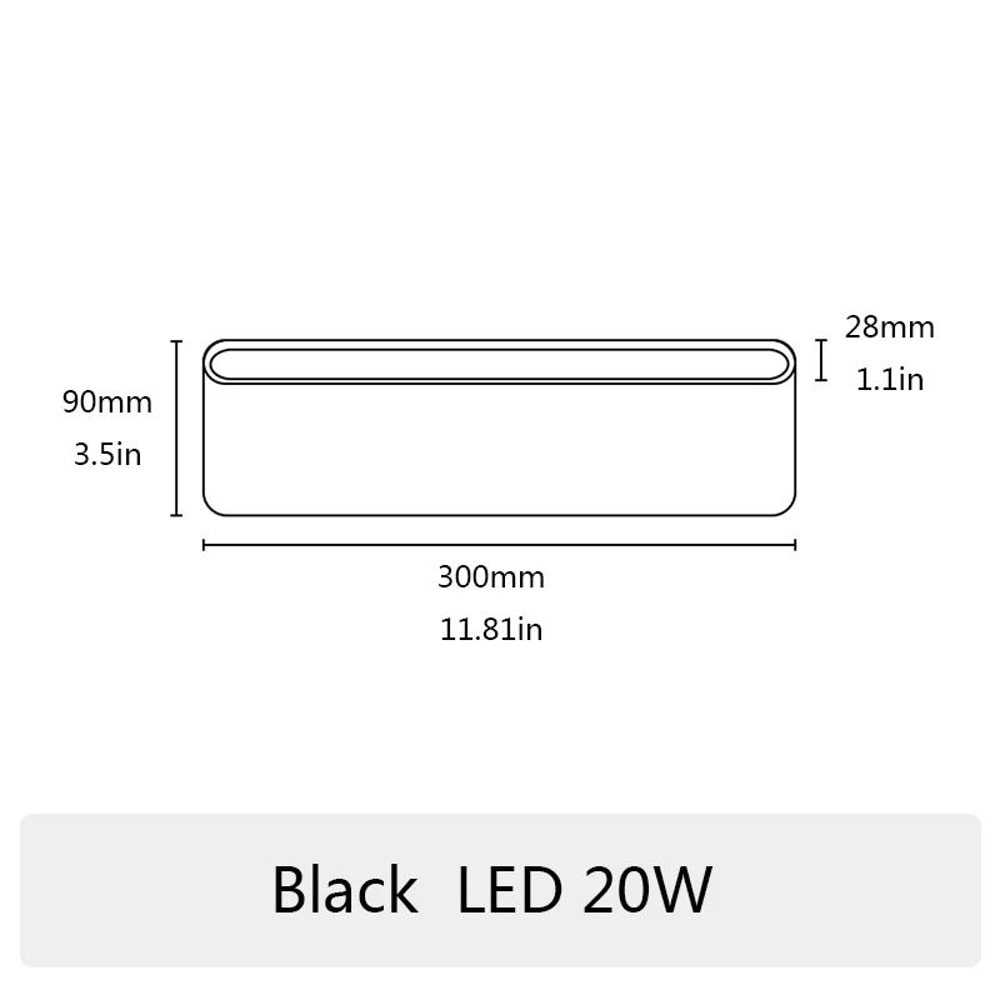 LumiEdge Waterproof LED Wall Sconce Modern Aluminum Indoor Outdoor Wall Light 6W12W20W 6
