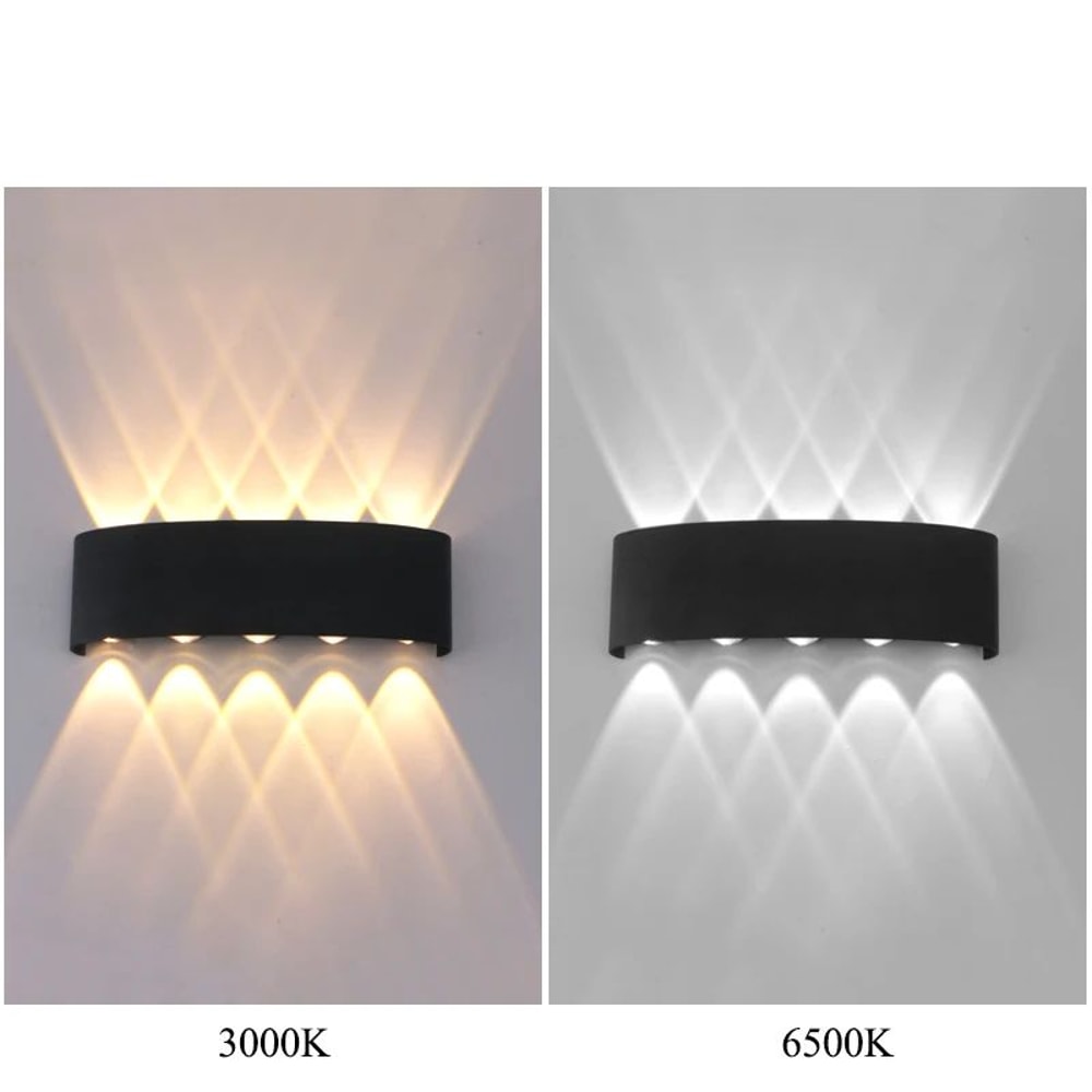 Aurevo Up Down LED Wall Lamp Modern Waterproof Outdoor Indoor Wall Light 4W6W8W10W 2