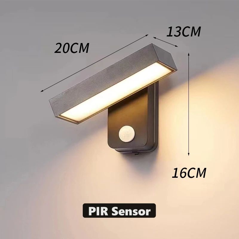 LumiGuard Rotatable PIR Motion Sensor Wall Light IP65 Waterproof Outdoor Sconce 304050cm 7