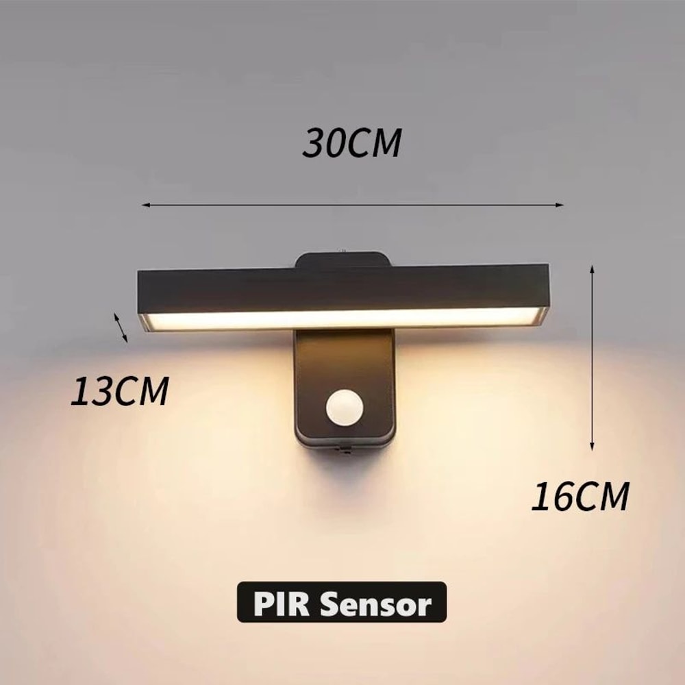 LumiGuard Rotatable PIR Motion Sensor Wall Light IP65 Waterproof Outdoor Sconce 304050cm 9