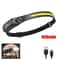 LumiWave COB LED Headlamp USB Rechargeable Motion Sensor Headlight 2