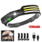 LumiWave COB LED Headlamp USB Rechargeable Motion Sensor Headlight 8