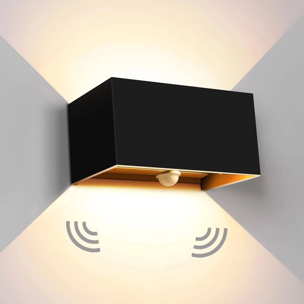 LumaGuard 24W LED Outdoor Wall Light With Motion Sensor IP65 Waterproof Adjustable Sconce 3