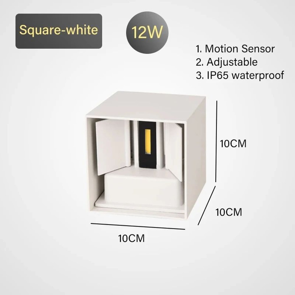 TRAZOS 12W PIR Motion Sensor LED Wall Light IP65 Waterproof Indoor Outdoor Sconce 5