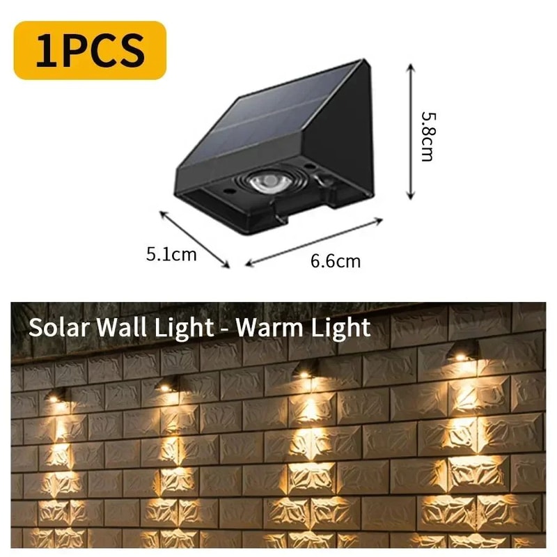 SunGlow IP54 Solar Wall Light Automatic Outdoor LED Garden Balcony Lamp 2