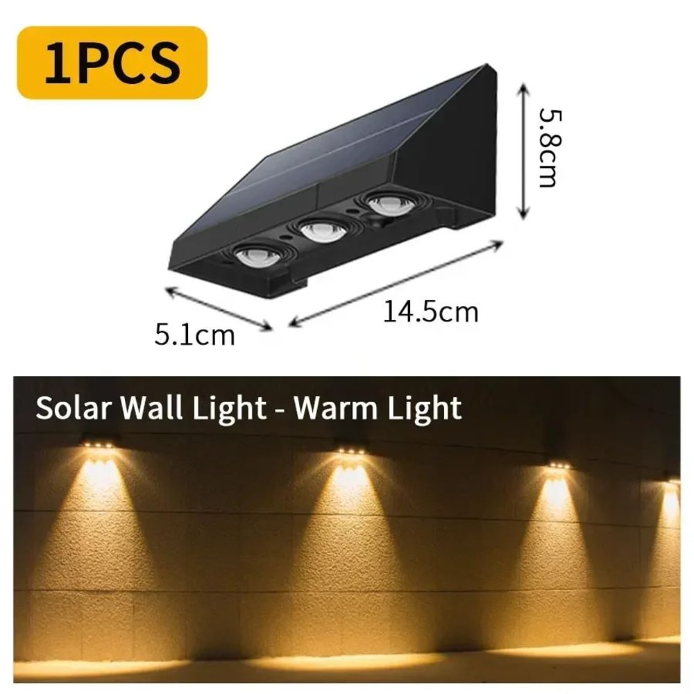 SunGlow IP54 Solar Wall Light Automatic Outdoor LED Garden Balcony Lamp 3