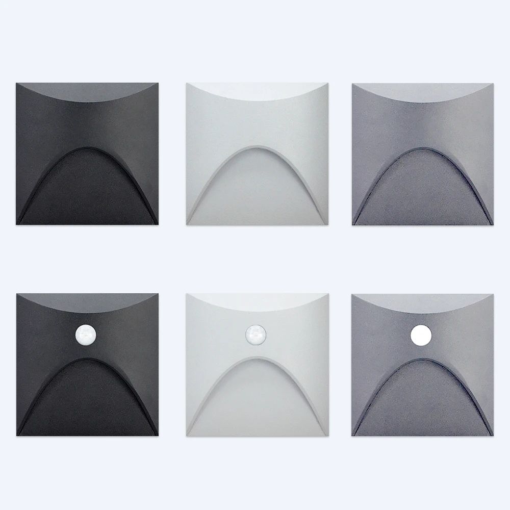 Solar Motion Sensor Stair Light Waterproof Outdoor Wall Sconce For Garden Fence Balcony 0