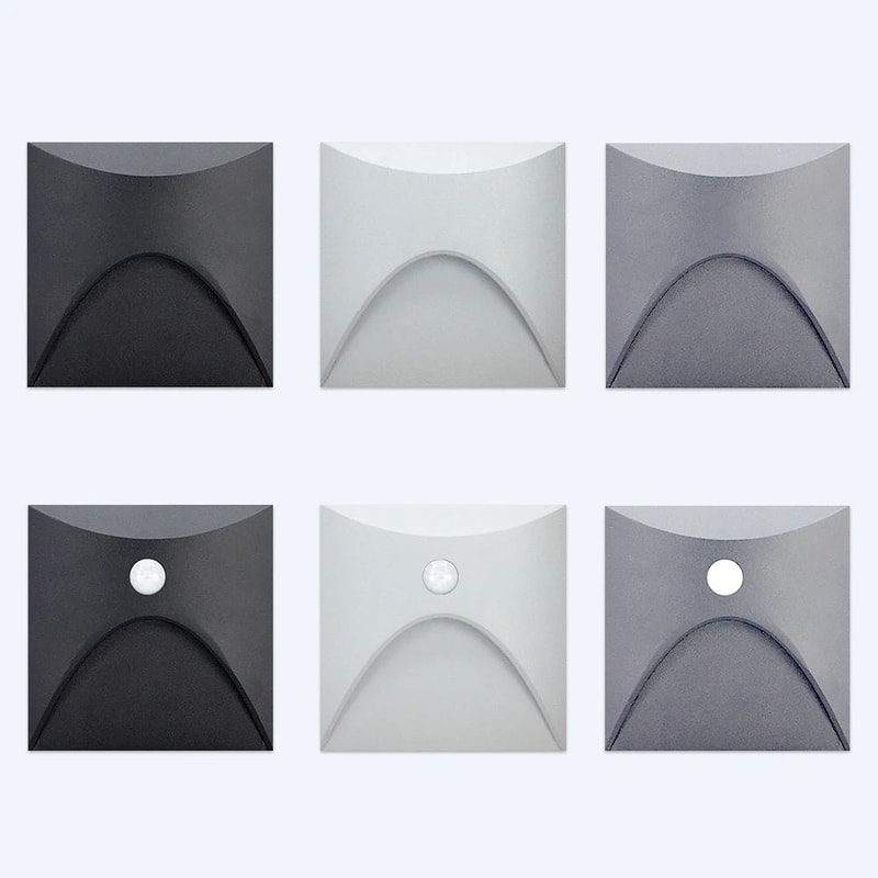 Solar Motion Sensor Stair Light Waterproof Outdoor Wall Sconce For Garden Fence Balcony 0