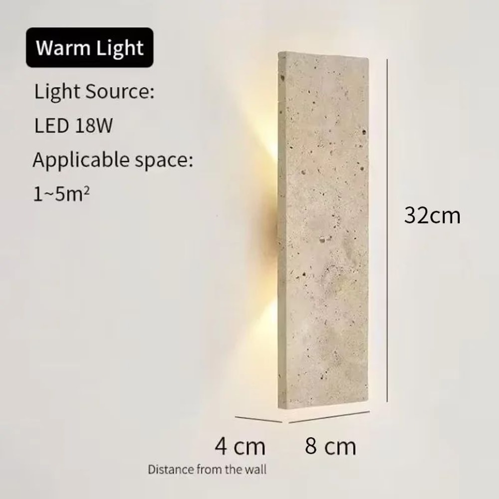 Natural Stone LED Wall Lamp Waterproof Outdoor Wall Light Fixture For Modern Homes 5