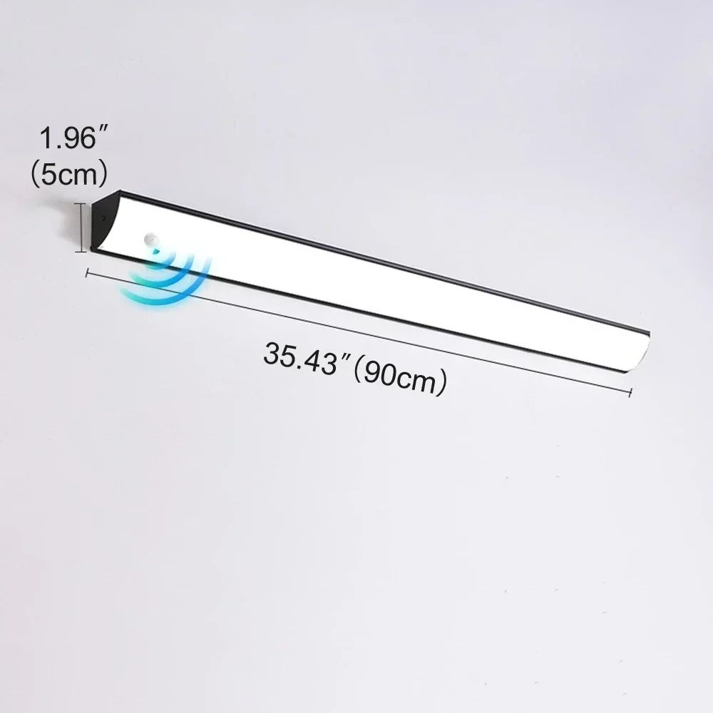 Minimalist Long Strip Outdoor Wall Light With Motion Sensor Waterproof LED Garden Sconce 10