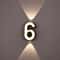Modern 7W LED House Number Wall Lamp IP65 Waterproof Aluminum Outdoor Light AC85265V 5