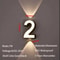 Modern 7W LED House Number Wall Lamp IP65 Waterproof Aluminum Outdoor Light AC85265V 8