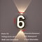Modern 7W LED House Number Wall Lamp IP65 Waterproof Aluminum Outdoor Light AC85265V 12