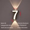 Modern 7W LED House Number Wall Lamp IP65 Waterproof Aluminum Outdoor Light AC85265V 13
