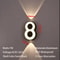 Modern 7W LED House Number Wall Lamp IP65 Waterproof Aluminum Outdoor Light AC85265V 14