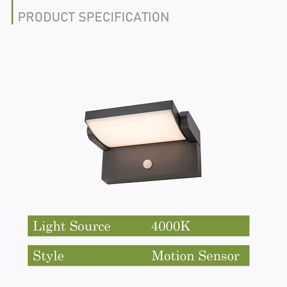 Modern IP65 Motion Sensor Outdoor Wall Lamp Waterproof LED Porch Balcony Light 8
