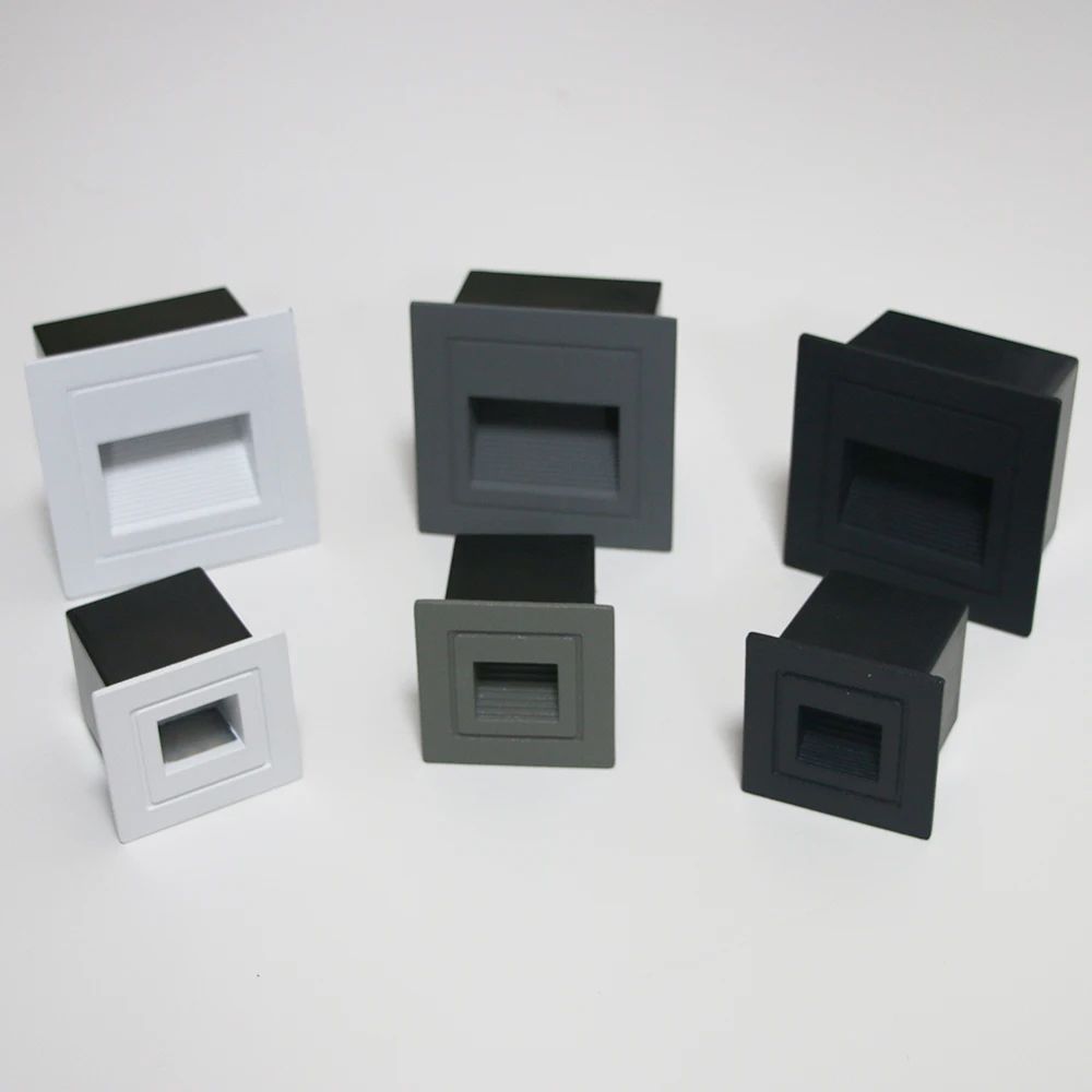 Modern Recessed LED Stair Pathway Wall Light Waterproof Aluminum Outdoor Footlight 0