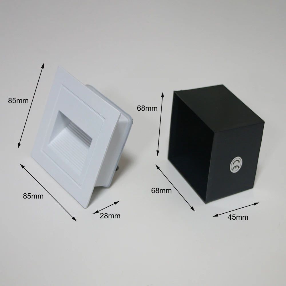 Modern Recessed LED Stair Pathway Wall Light Waterproof Aluminum Outdoor Footlight 4