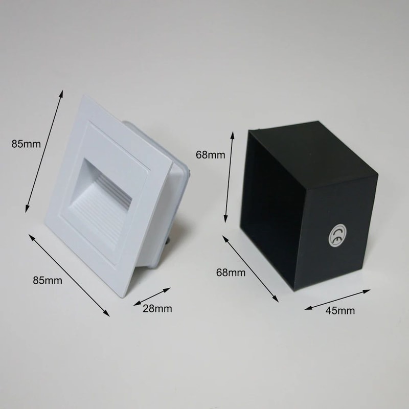 Modern Recessed LED Stair Pathway Wall Light Waterproof Aluminum Outdoor Footlight 4