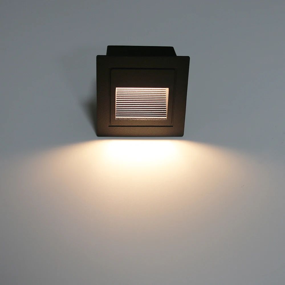 Modern Recessed LED Stair Pathway Wall Light Waterproof Aluminum Outdoor Footlight 7
