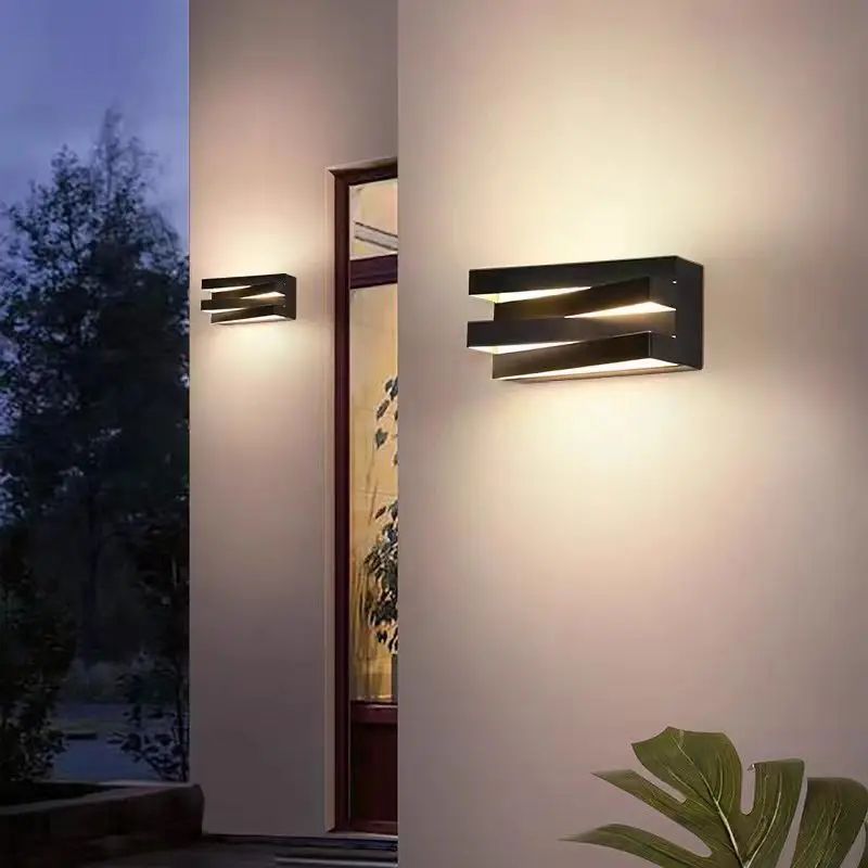 VillaGlow IP65 Aluminum LED Outdoor Wall Lamp Modern Porch Gate Sconce 1