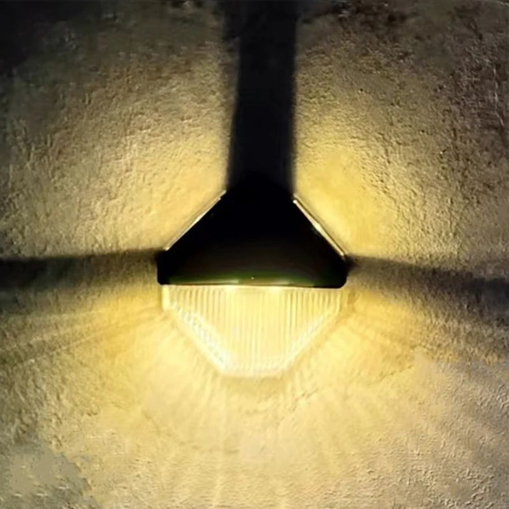 SkyGlow Solar Gutter Lights Waterproof AutoCharging Outdoor Wall Fence Lighting 14 Pack 4