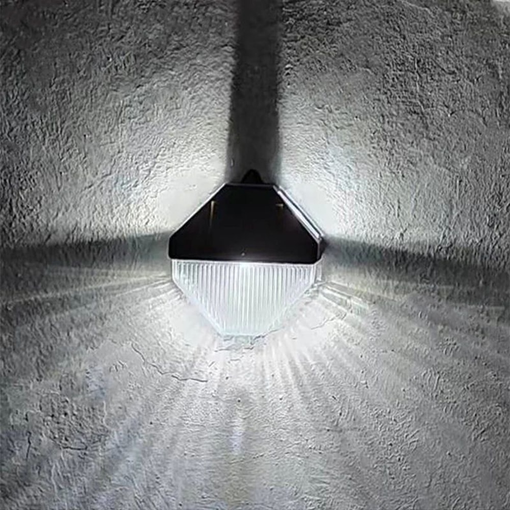 SkyGlow Solar Gutter Lights Waterproof AutoCharging Outdoor Wall Fence Lighting 14 Pack 6