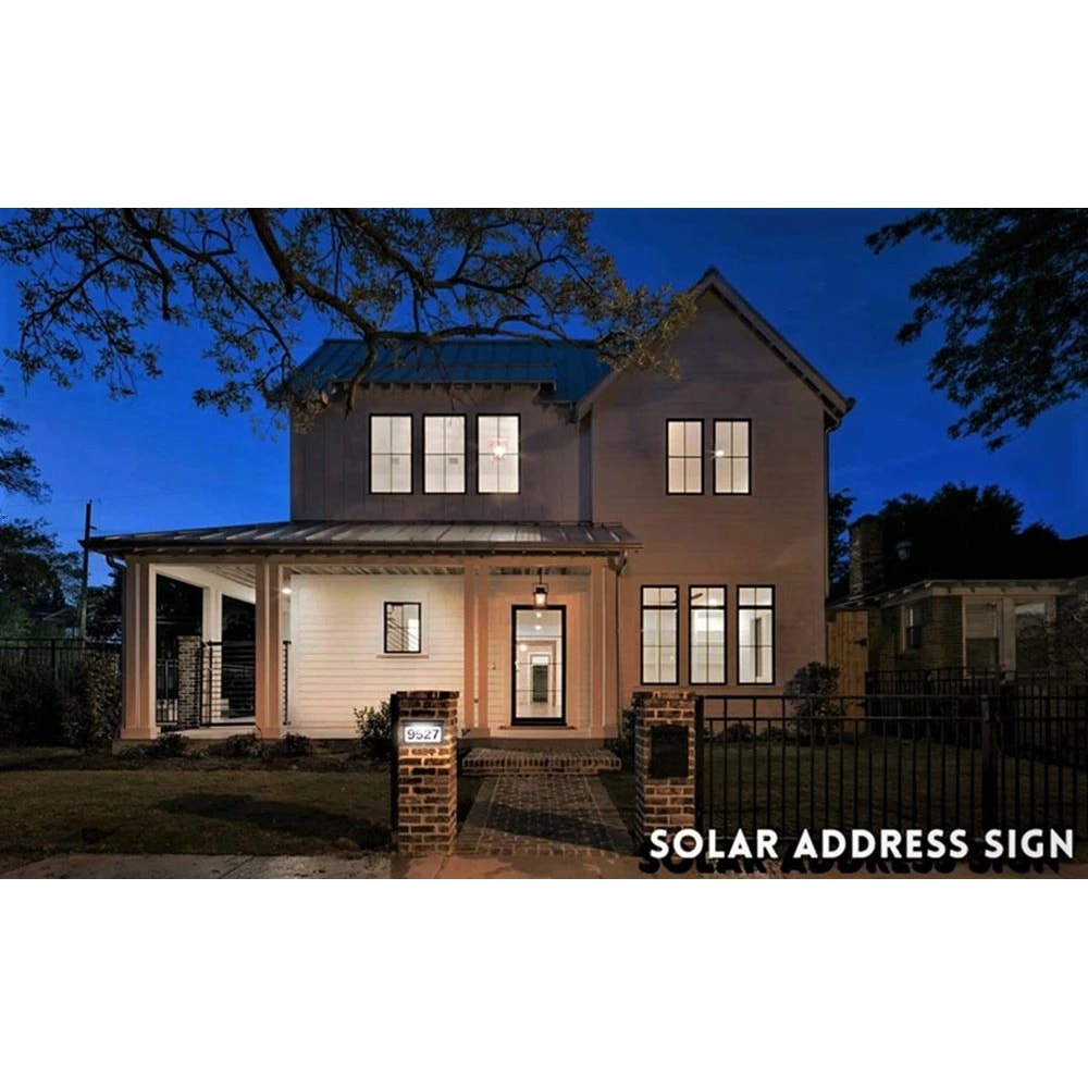 BrightMark Solar House Number Light Waterproof LED Address Sign Wall Lamp 4