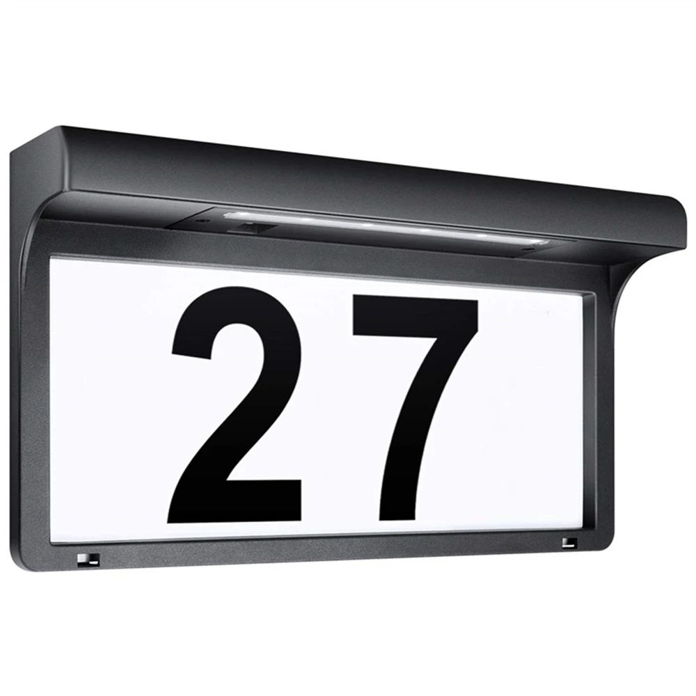 BrightMark Solar House Number Light Waterproof LED Address Sign Wall Lamp 5
