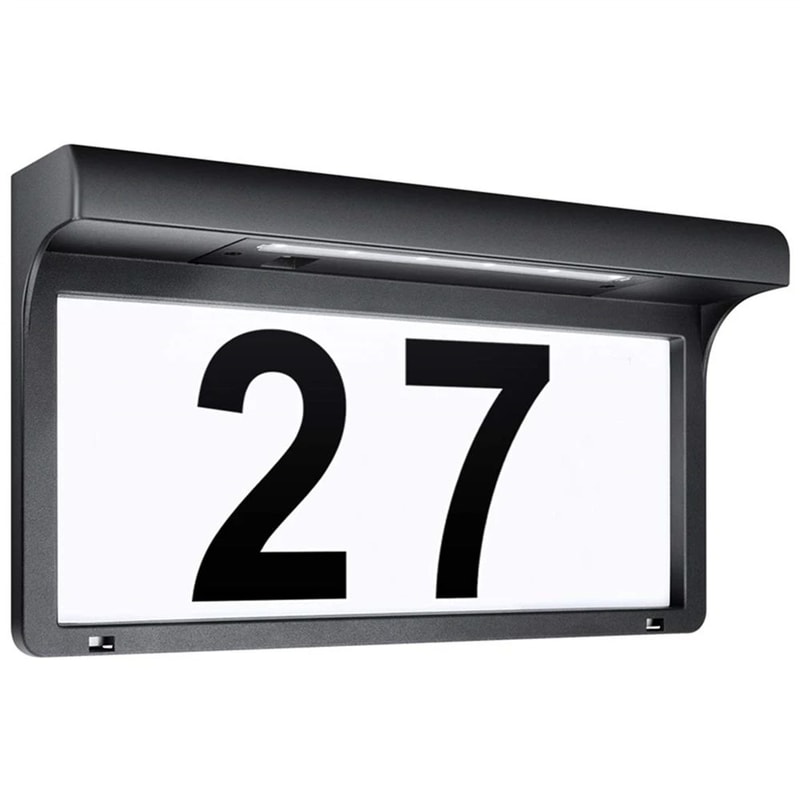 BrightMark Solar House Number Light Waterproof LED Address Sign Wall Lamp 5