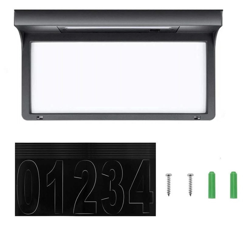 BrightMark Solar House Number Light Waterproof LED Address Sign Wall Lamp 7
