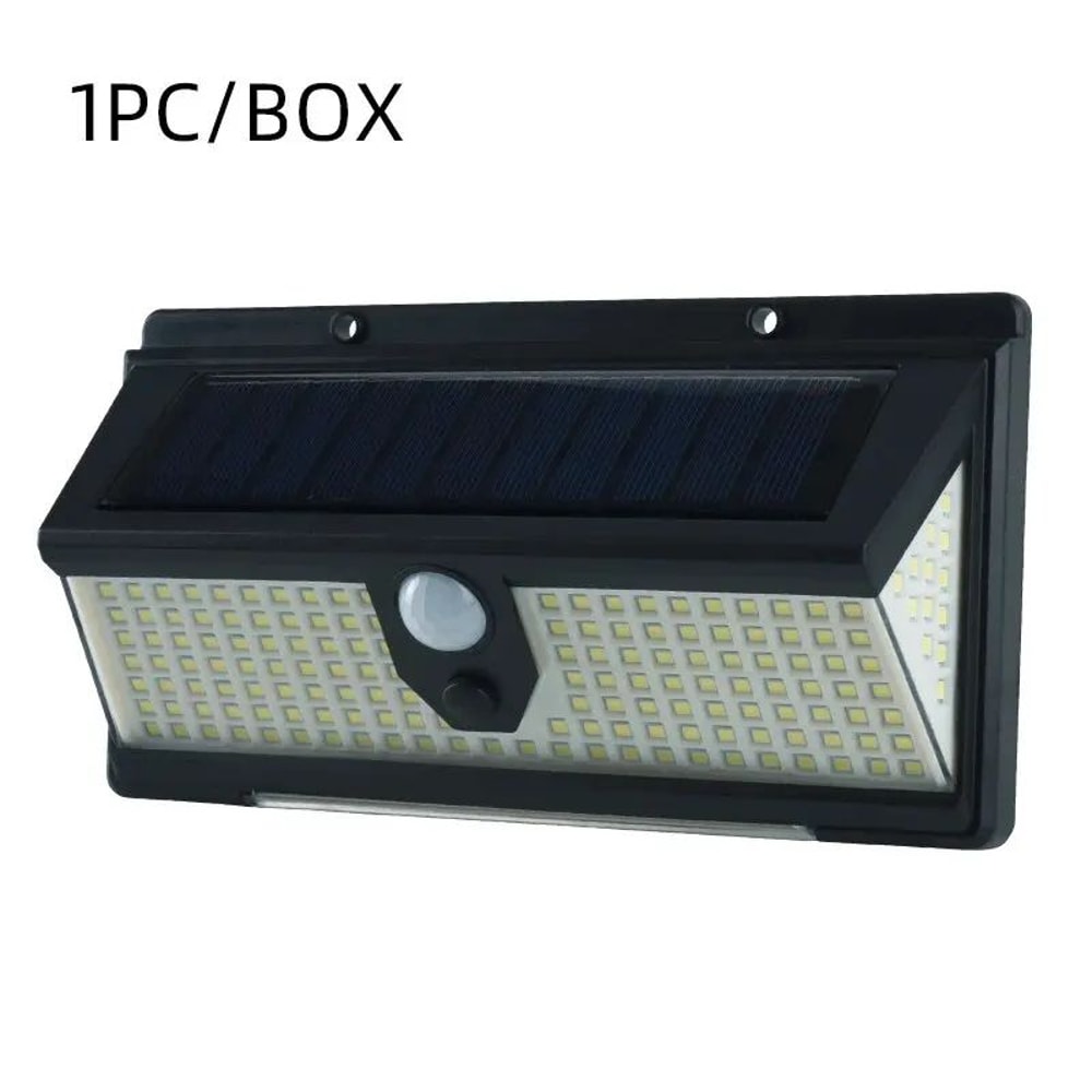 AlertGuard 190 LED Solar Warning Light Motion Sensor Waterproof Outdoor Security Wall Lamp 2