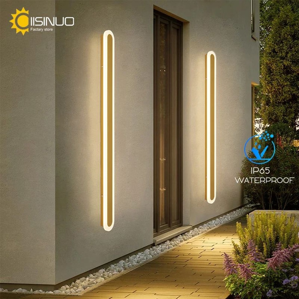 LineaLux IP65 Long Strip Outdoor Wall Sconce Modern Waterproof Porch Lighting 1